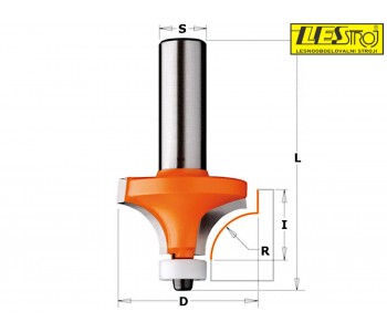 Roundover bits and solid surface rounding over bits with bearing