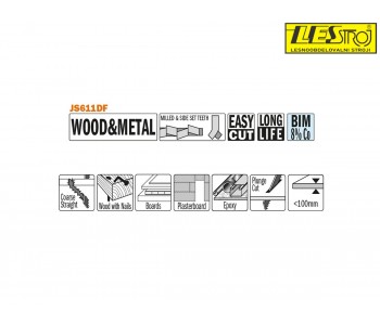 JS611DF - set of five saw blades 150x19 Bim